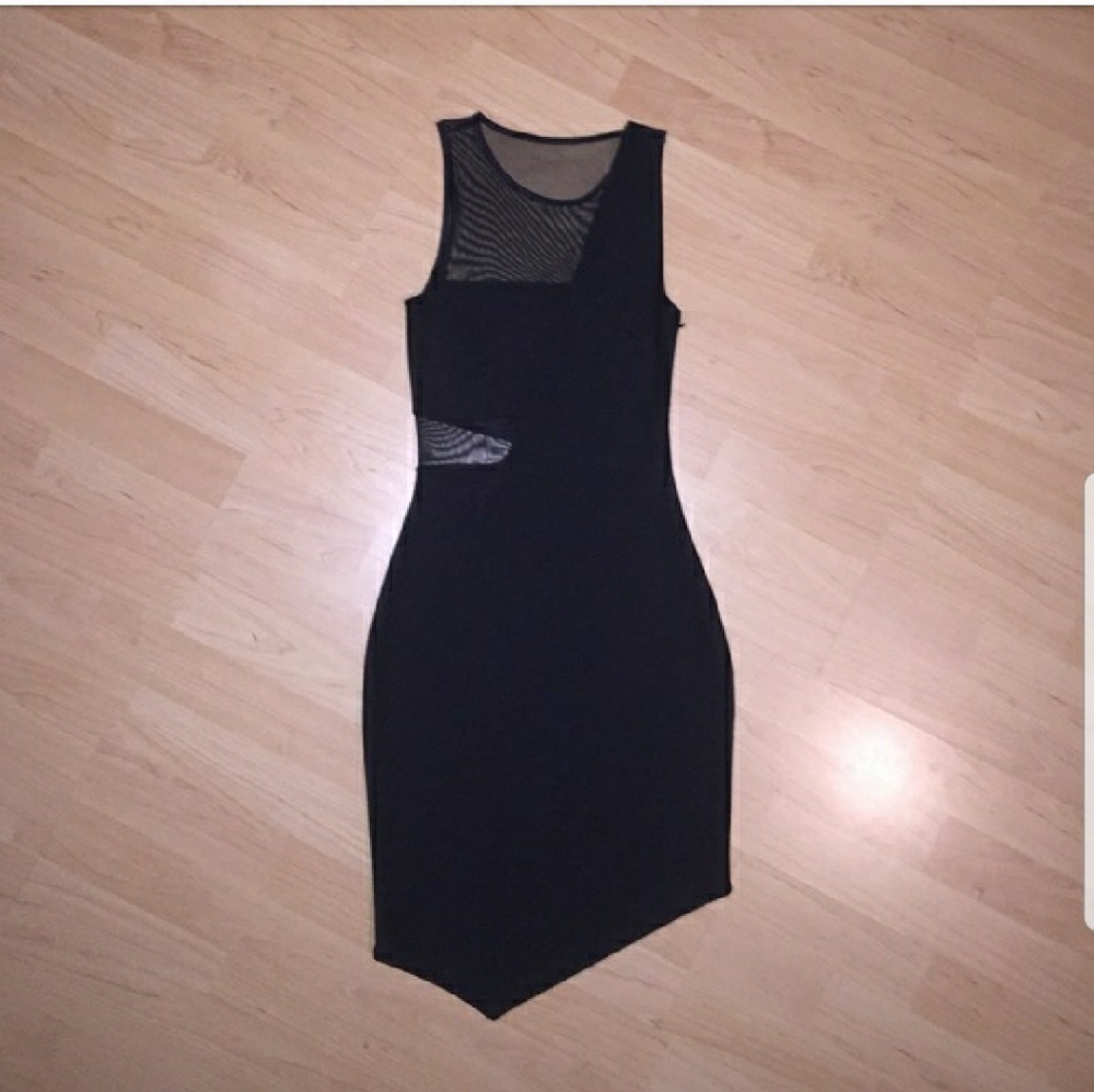 Express black mesh dress
